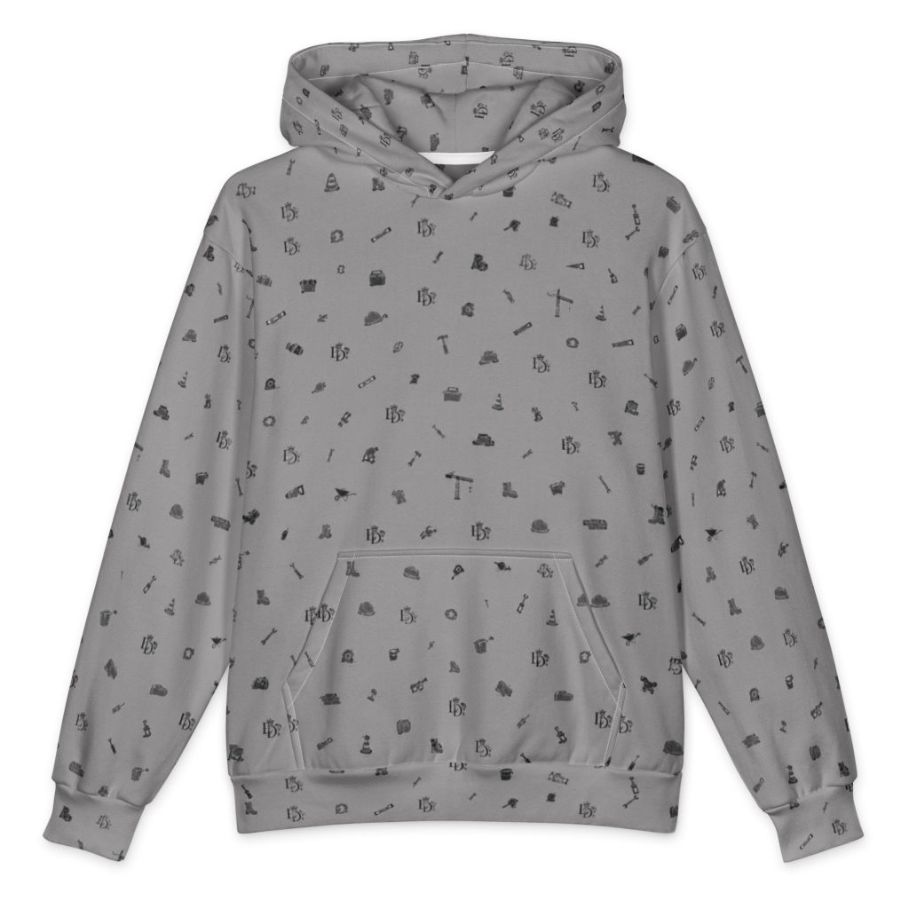 ED-BLACK-LABEL "CONSTRUCT" Oversized Cotton Hoodie