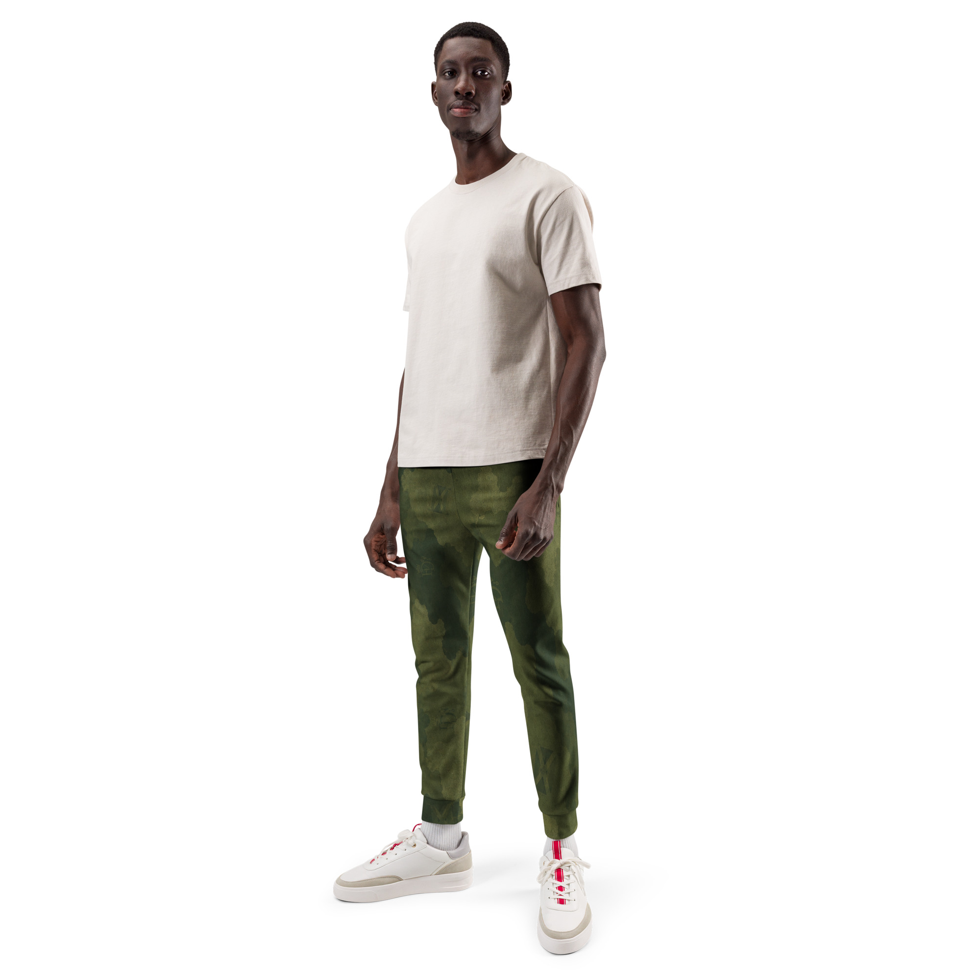 "MAROON LIGHT CANOPY CAMO" Men's Joggers - Image 3