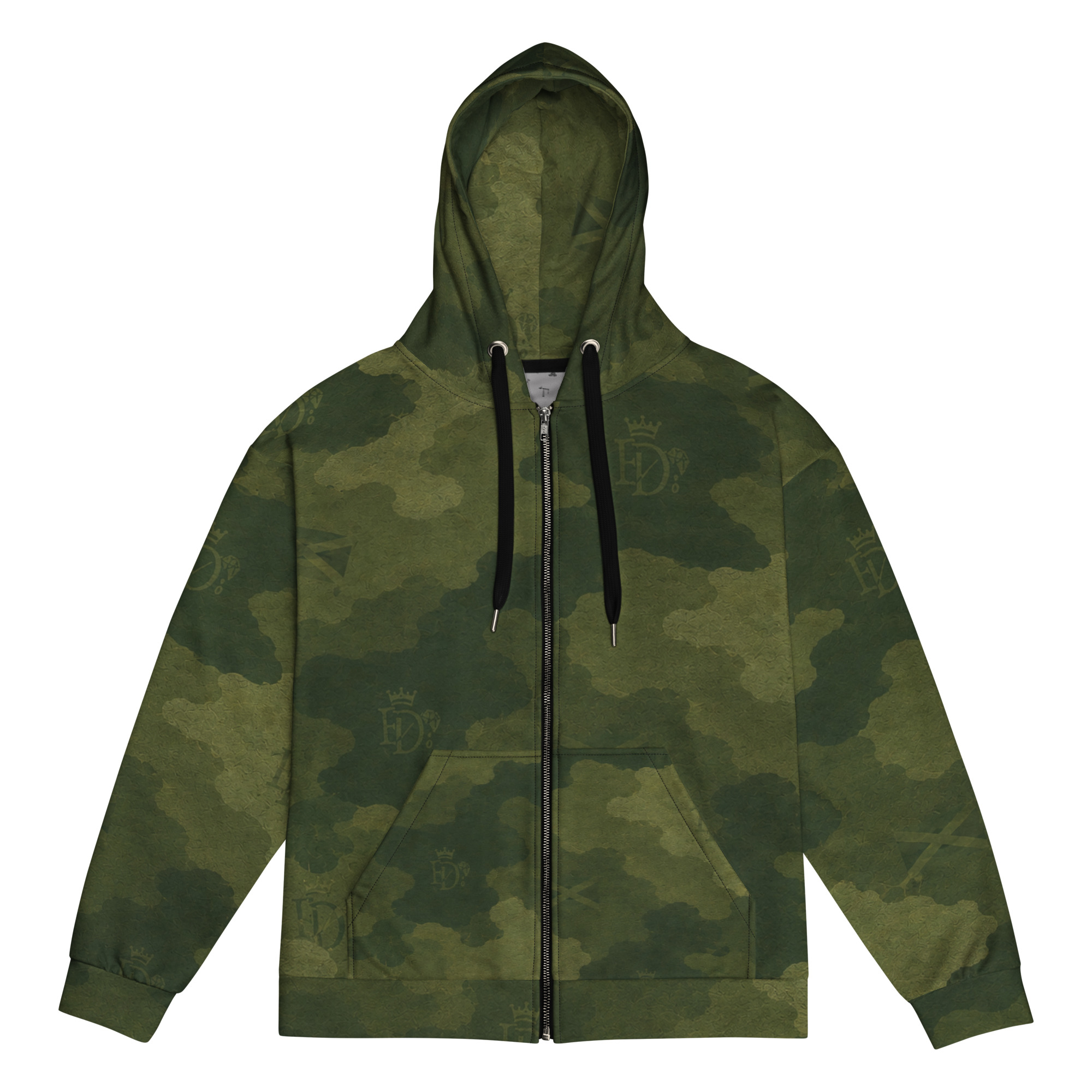 "MAROON LIGHT CANOPY CAMO" zip hoodie - Image 5