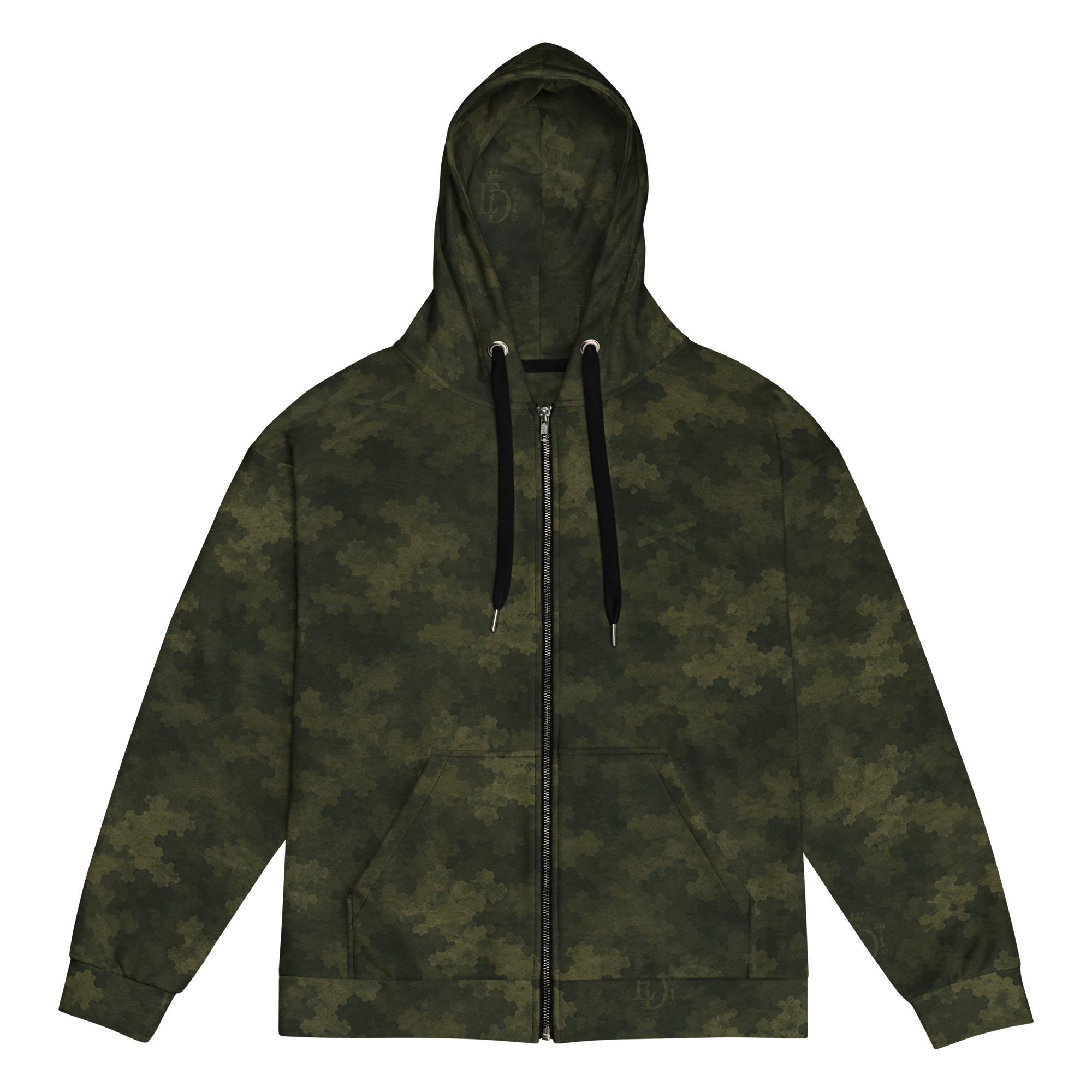 "MAROON DEEP CANOPY CAMO" zip hoodie - Image 4