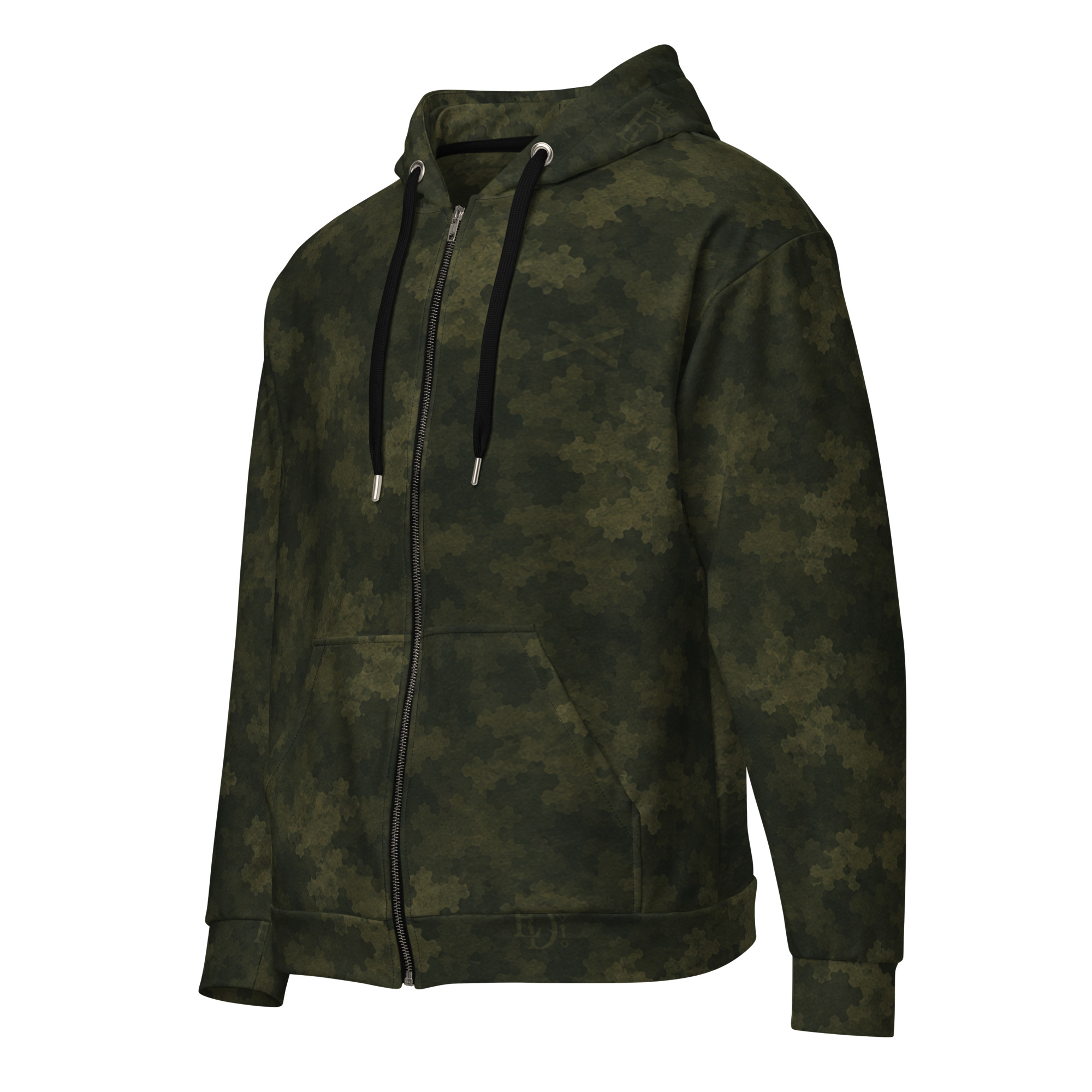 "MAROON DEEP CANOPY CAMO" zip hoodie - Image 2