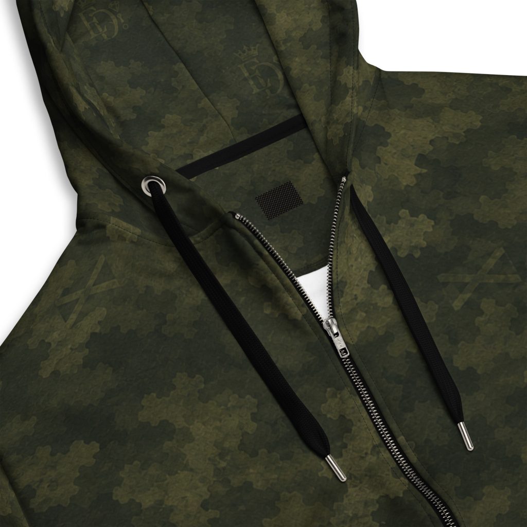 "MAROON DEEP CANOPY CAMO" zip hoodie
