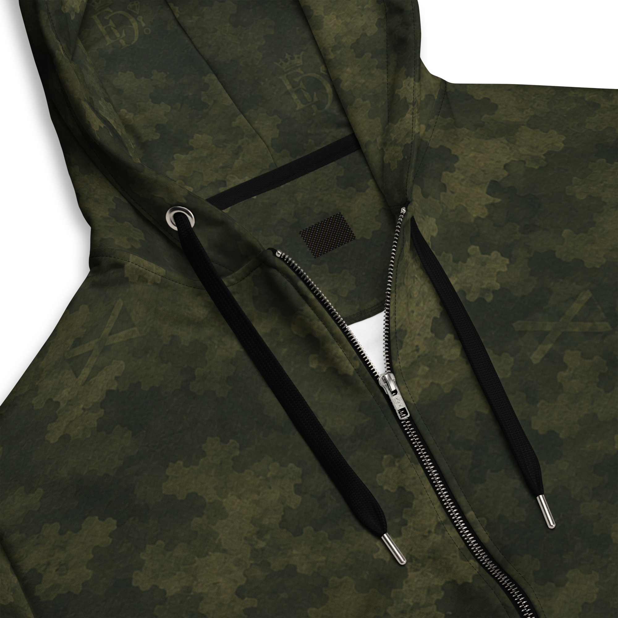 "MAROON DEEP CANOPY CAMO" zip hoodie