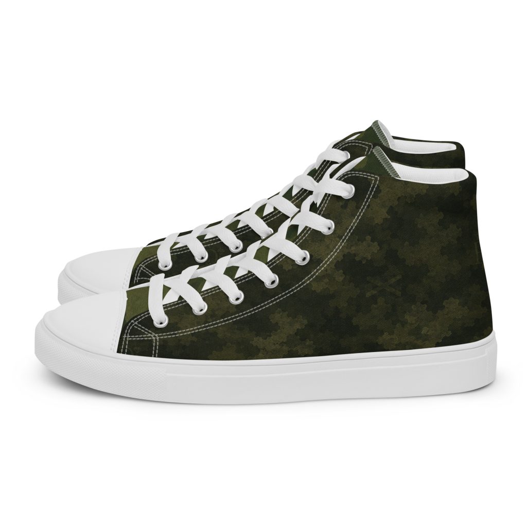 MAROON DEEP CANOPY CAMO Men’s high top canvas shoes